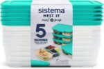 طقم 5 حافظة طعام 1.9 لتر SISTEMA