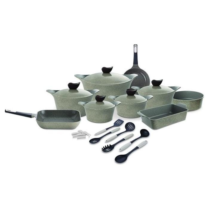 Untitled design Aeni/Warm GRAY Marbleطقم24قطعة NEOFLAM - الصورة 1