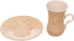 Beige 12-piece Istikana set with plate - Image 3