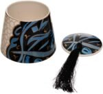 Calligraphy (blue / red) sugar with lid, large - Image 2