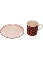 Khayameya Red set (Dora coffee cup + plate) 12 pieces - Image 3