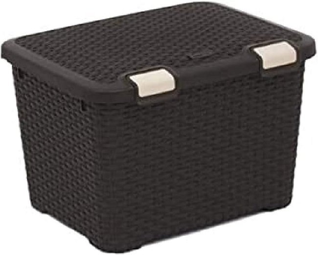 510JA8vjSqL._AC_SL1000_ سبت عريض بلاستيك وسط بنى 43 لتر CURVER - الصورة 1