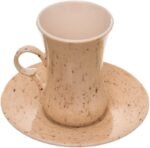Beige 12-piece Istikana set with plate - Image 2