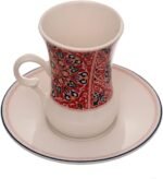Khayameya Red Set (Istikana + Plate) 12 pieces