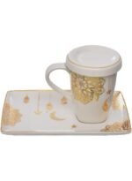 Golden Decorations Roman mug + rectangular plate + lid
