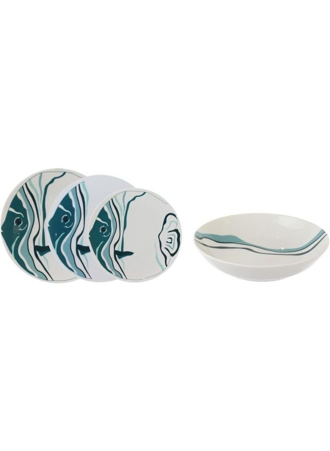 51rby2d-UMs-S-AC-SL1499 Pesca-Coup Colored طقم عشاء 19 قطعة بورسلين - الصورة 1