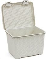 سبت عريض بلاستيك وسط أبيض 43 لتر CURVER - الصورة 2