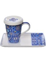 Khayameya Blue Roman mug + rectangular plate + lid