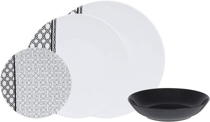 El Moez-Coup Decorated 19 Piece Dinner Set - Image 1