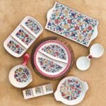 Flora Red 11 Piece Breakfast Set - Image 5