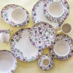 Blue Persia Coup Ivory 46 Piece Dinner Set