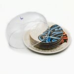 Calligraphy (blue / red) sweet set of 8 pieces