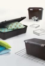 سبت عريض بلاستيك وسط بنى 43 لتر CURVER - الصورة 4