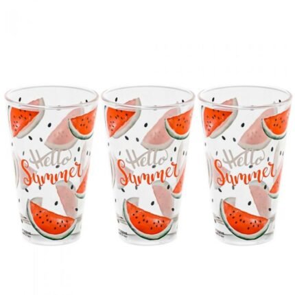 Hello Summer طقم 3 كوب كبير 310 مل