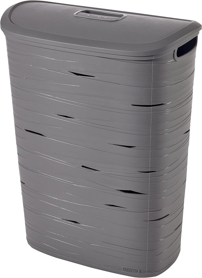 81DGIOxt2sL._AC_SL1500_ سبت غسيل 49 لتر رمادى curver - الصورة 1