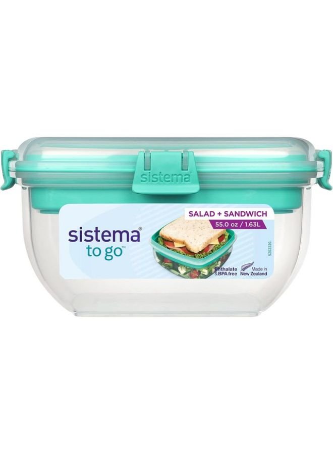 c To Go حافظة طعام 1.63 لتر Salad + Sandwich SISTEMA - الصورة 1