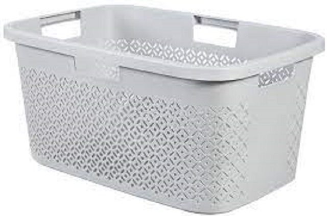 download (1) سبت عريض 47 لتر أبيض CURVER - الصورة 1