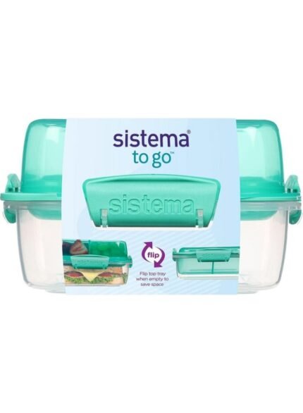 To Go حافظة طعام مربعة 1.24 لتر Lunch Stack SISTEMA