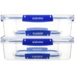 طقم 4 حافظة طعام (2*1 لتر + 2*2.2 لتر) ـ Klip It Plus SISTEMA - الصورة 2