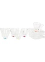 Fusion set of 6 cups and saucers, colors