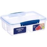 حافظة طعام 1.74 لتر Quad Split ـ Dark Blue SISTEMA