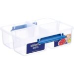 ⁦حافظة طعام 1.74 لتر Quad Split ـ Dark Blue SISTEMA⁩ - الصورة ⁦3⁩