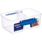 ⁦حافظة طعام 835 مل Medium Split ـ Dark Blue SISTEMA⁩ - الصورة ⁦3⁩