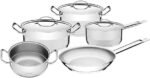 Professionalطقم 5قطع (حلة20/24/بخار+كسرولة16+طاسه) TRAMONTINA