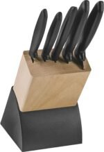 1880/23498/028/ Plenus Block Knives 6 Piece Handle Black - Image 3