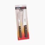 1880/22299/013/ Tradicional Set of large fork + knife, 7 m, wooden handle - Image 3