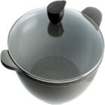 TGray Marbleووك2يد بالغطاء 36سم neoflam