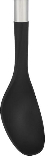 ⁦مغرفة من النايلون نيوفلام بمقبض استانلس ستيل 33 × 9.5 سم ، أسود ، أدوات المطبخ⁩ - الصورة ⁦2⁩