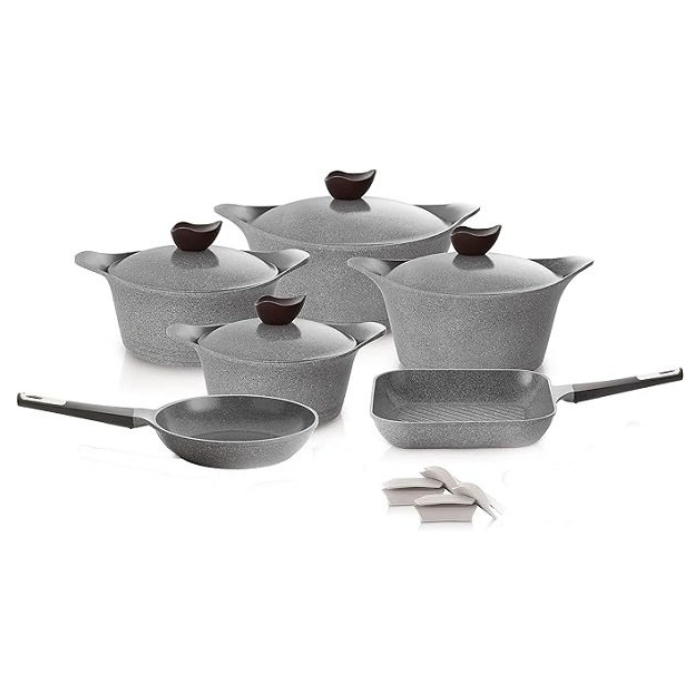 AeniGray Marbleطقم 14 ق +2مساكة NEOFLAM AeniGray Marbleطقم 14 ق +2مساكة NEOFLAM