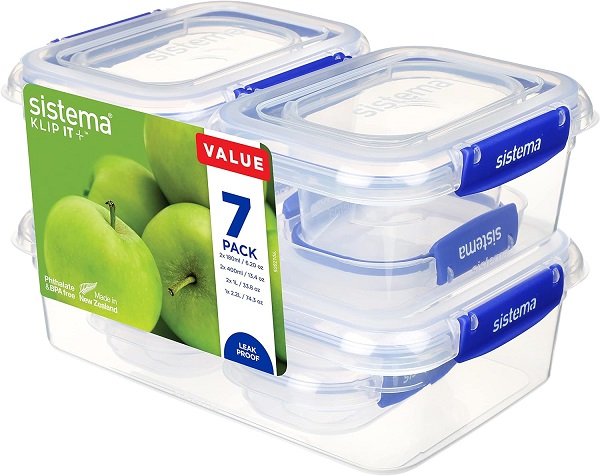 81X8eKmzi+L._AC_SL1500_ Klip It Plusطقم 7 حافظة(2*180+2*400+2*1ل+1*2.2 SISTEMA - الصورة 1