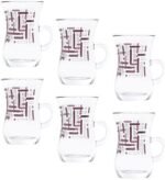 Maze طقم 6 استكانة شاي بيد