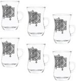 Gande طقم 6 استكانة شاي بيد