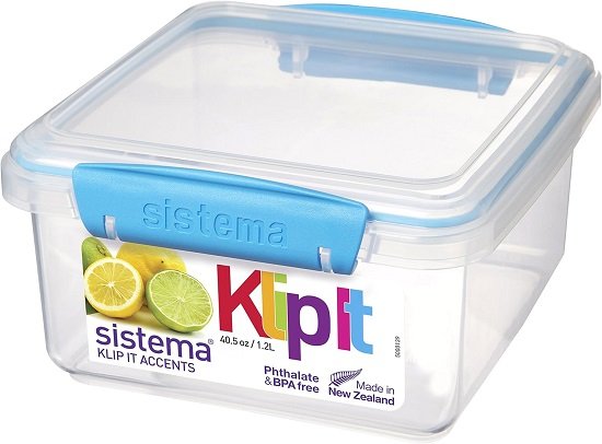 81dRnLx9adL._AC_SL1500_ Klip It Accentحافظة طعام1.2لتر sistema - الصورة 1