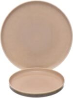 ⁦Beige Glaze inside/obelisk light outside El طقم 24 قطعة بورسلين⁩ - الصورة ⁦2⁩