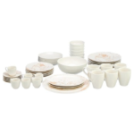 Cloudy/Ivery-Coup Decorated طقم عشاء 46 قطعة بورسلين