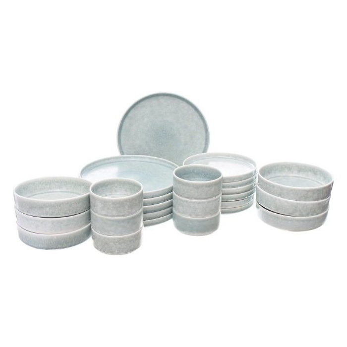 Untitled design Blue/Turquoise طقم 24 قطعة بورسلين - الصورة 1