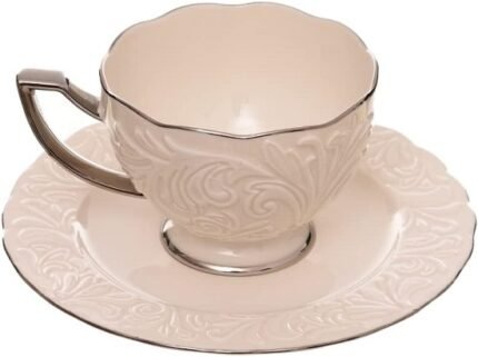 Rozen Colored - Platinum طقم شاى 12 قطعة