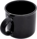 ⁦Plain Black Enamel طقم 2 قطعة فنجان قهوة⁩ - الصورة ⁦2⁩