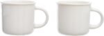 Plain Ivory Enamel  طقم 2 ق فنجان قهوة