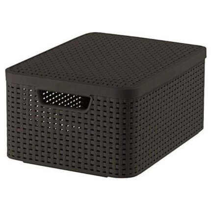18L سبت عريض بلاستيك بنى