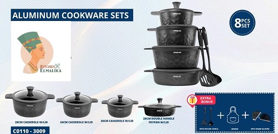 image-020 طقم حلل جيرانيت دايموند 8قطع بالك ARSHIA 3009 - الصورة 1