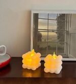 شمع مضئ الكتروني شكل بابلز