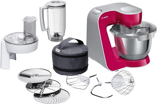 71Yz7RpTtML._AC_SL1500_ Kitchen machine, MUM5, 1000 W, Red - الصورة 1