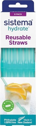 ⁦Straws طقم 6 شاليموه متعدد الاستخدام sisitema⁩ - الصورة ⁦2⁩