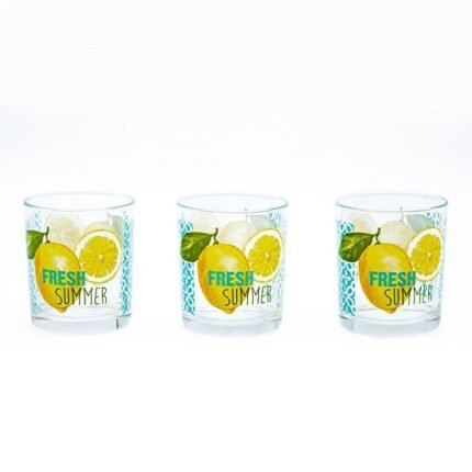 Fresh Summer طقم 3 كوب صغير 220 مل