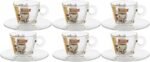 Italian Coffeeطقم 6 قهوة بالطبق 80 مل
